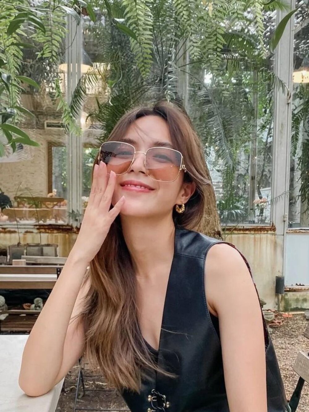 Gucci GG1018SK 003 Square Sunglasses - Gold / Brown - Picture 7 of 12